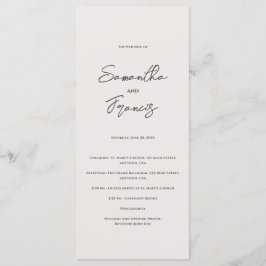 Programa Bradford Modern Wedding
