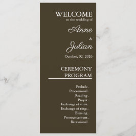 Programa Brown Modern Minimalist Bridal Program QR Code