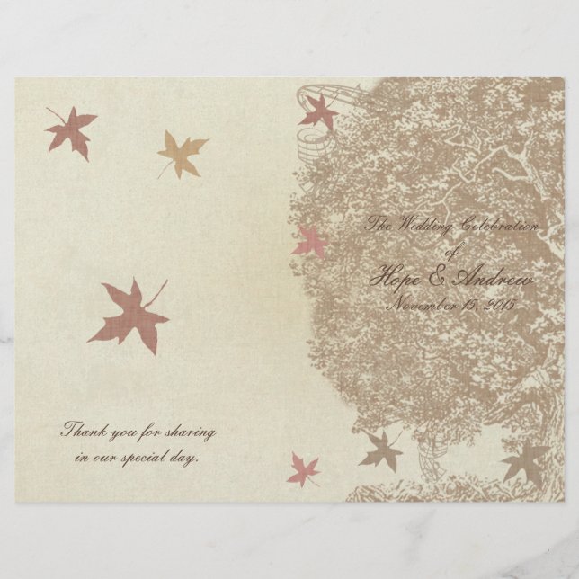 Programa Brown Tree Wedding (Frente)