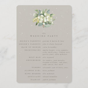 Programa Buquê de Neve Bege+Eucalipto Casamento de Inverno