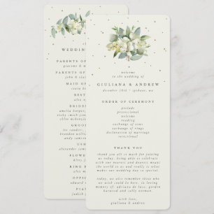 Programa Buquê de Noiva Elegante Creme Snowberry+Eucalipto