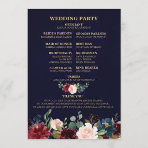 Programa Burgundy Red Marinho Floral Russo Boho Ventilador 