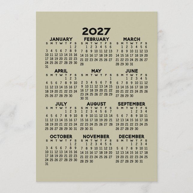 Programa Calendário de Visualização do Ano Inteiro - Padrão (Frente)