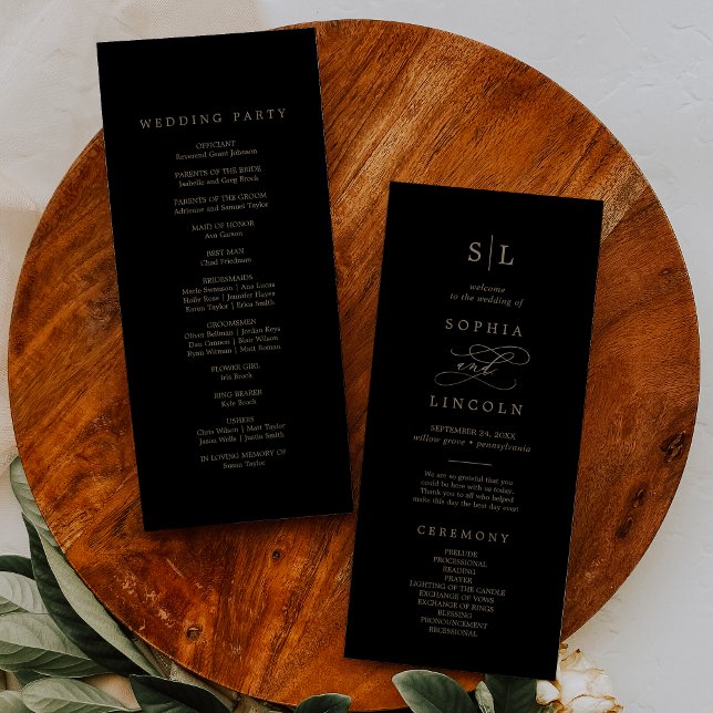 Programa Caligrafia Dourada romântica | Casamento por Monog (Criador carregado)