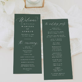 Programa Caligrafia Moderna e Elegante Casamento Verde