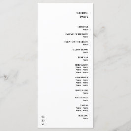 Programa Caligrafia romântica de luxo Casamento Dourado