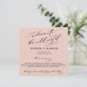 Programa Caligrafia Simples e Elegante Tipografia Rosa Bege