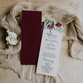 Programa Calliografia de Casamento Floral Tropical