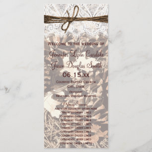 Programa Camo Hunting Theme Country Wedding Programs