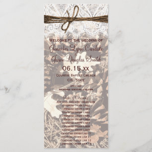 Programa Camo Hunting Theme Country Wedding Programs Ver3
