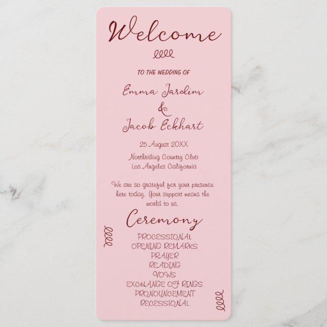 Programa Caprichosos Rabiscos Excêntricos Rosa Casamento  (Frente)