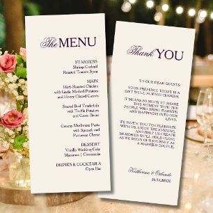 Programa Cardápio de casamento Champagne Formal Old Money O