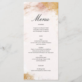 Programa Cardápio de Casamento Clássico Luxo Mármore