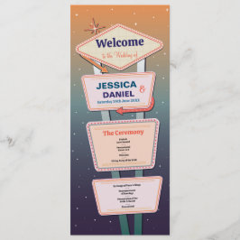 Programa Cardápio de Casamento em Las Vegas Cerimônia Cassi
