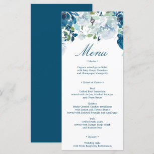 Programa Cardápio de Casamento Midnight Blooms