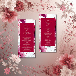 Programa cardápio de rosa de abstrato floral cor-de-rosa pa