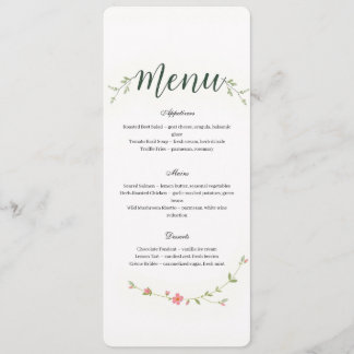 Programa Cardápio Minimalista Floral para Restaurante ou Ca
