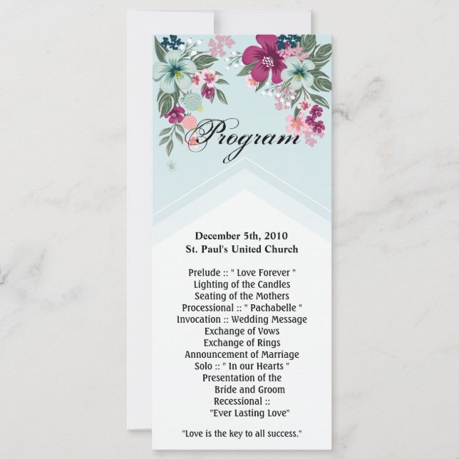 Programa Cartões 4x9.25 Flor tropical no Ombre Azu (Frente)