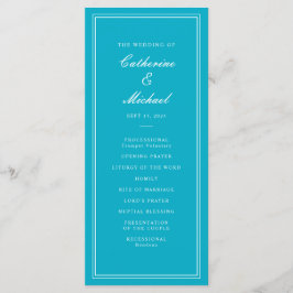 Programa Casamento Absoluto de Bright Aqua Script Clássico