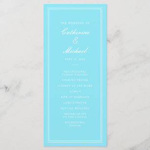 Programa Casamento Absoluto de Bright Aqua Script Clássico