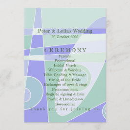 Programa Casamento Abstrato Pastel Purple Green
