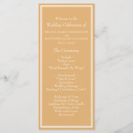Programa Casamento Amarelo Minimalista de Borda Moderna