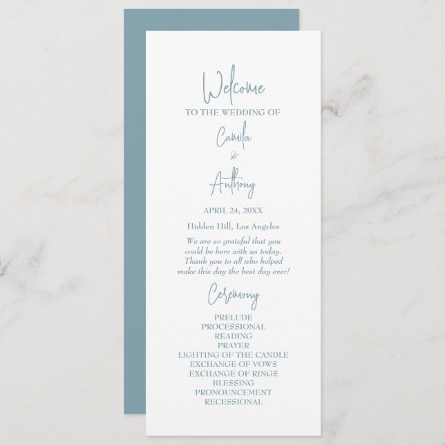 Programa Casamento Azul (Frente/Verso)