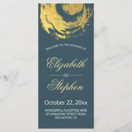 Programa Casamento Azul Espinhado Ouro Círculo de 
