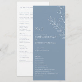 Programa Casamento Azul Poeirento Cerimônia Minimalista Ele