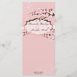 Programa Casamento - Blossomas de Cereja Rosa Eleg