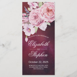 Programa Casamento Boho Floral Feenas Borgonha Ver