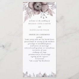 Programa Casamento Botânico Floral Mauve da Rustic Watercol