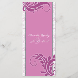 Programa Casamento Branca Rosy Rosa Elegante Rosa
