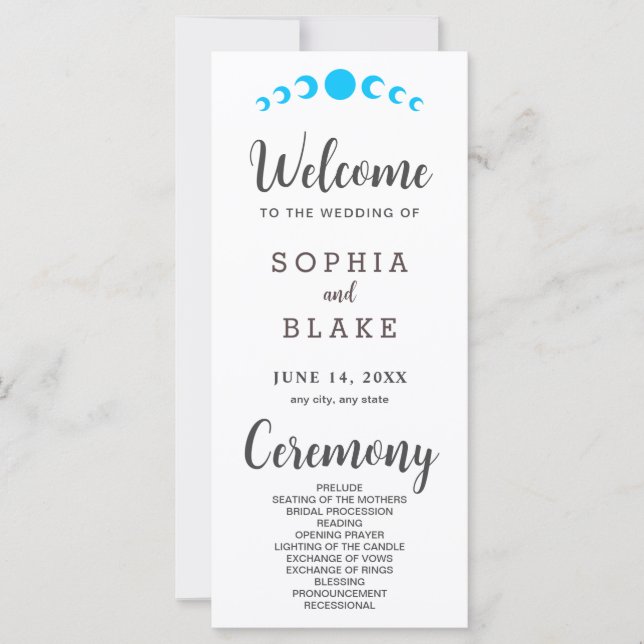 Programa Casamento Branco de Fases da Lua Azul (Frente)