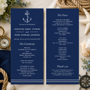 Programa Casamento branco náutico da âncora do marinho