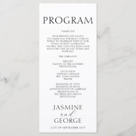 Programa Casamento Chic Preto e Branco com Script Elegante