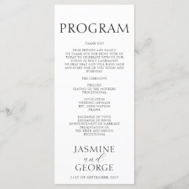 Programa Casamento Chic Preto e Branco com Script Elegante