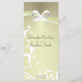 Programa Casamento - Clássica Ivory Satin Floral R