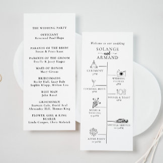 Programa Casamento Clássico da Caligrafia Elegante