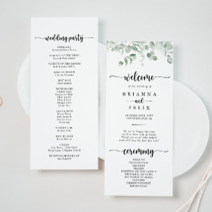 Programa Casamento Clássico de Folhagem Eucalyptus Verde