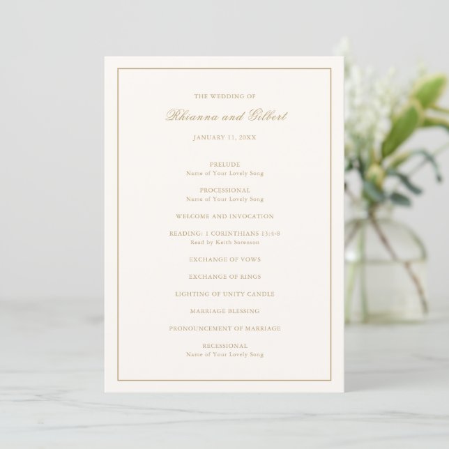 Programa Casamento Clássico e Atemporal Fronteira Marfim e  (Em pé/Frente)