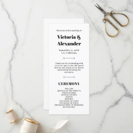 Programa Casamento Clássico Elegante Preto e Branco