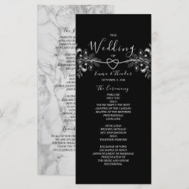 Programa Casamento Clássico Elegante Preto e Branco