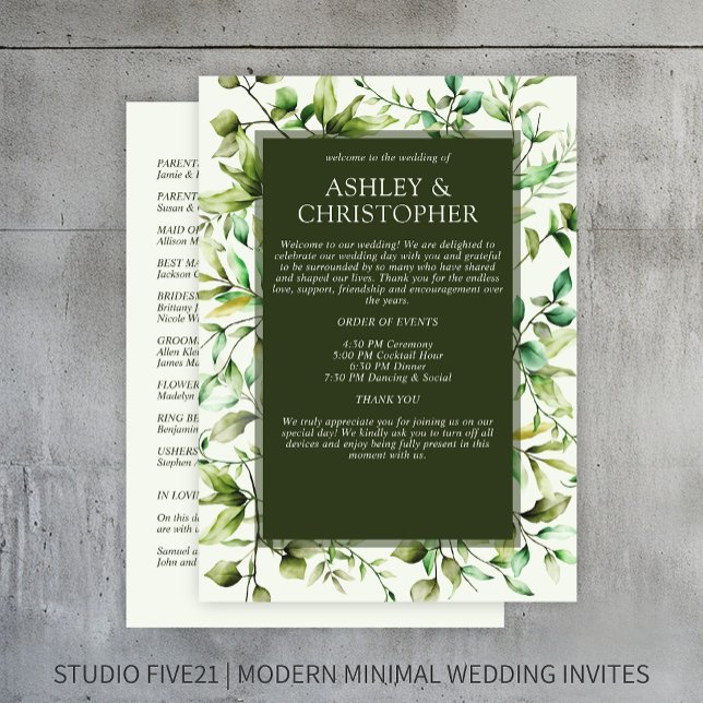 Programa Casamento Clássico Russo Russo Floral Fronteira (Criador carregado)