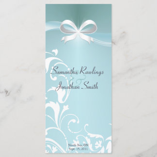 Programa Casamento - Classy Teal Satin Ribbon