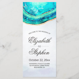 Programa Casamento Cobra Aquarela Teal & Geode Aga