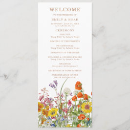 Programa Casamento Colorido de Flores Selvagens