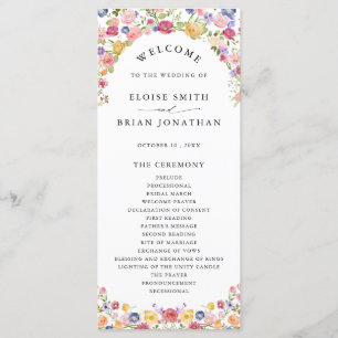 Programa Casamento Colorido de Primavera Wildflower Jardim