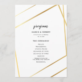Programa Casamento com base em ouro geométrico moderno