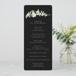 Programa Casamento com Caule de Snowberry Preto Elegante e